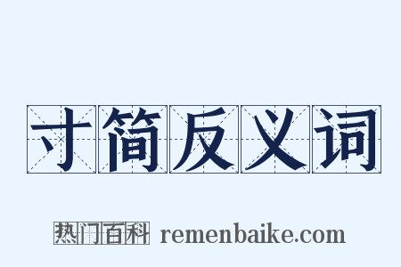 寸简反义词是什么意思的图片